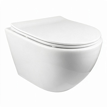 CS74UQ-OKS-M Унитаз подвесн 520*360*360мм, торнадо 3.0 ультратихий, крышка Flat strong 1 кнопка