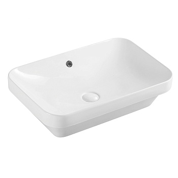 CS6051 Раковина полувстраиваемая прямоугольная 620х425х130 мм белый санфарфор
