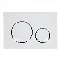 CS17WT Клавиша мех. для инсталляции BETA, белый+серебрянное кольцо, круг, тонкая