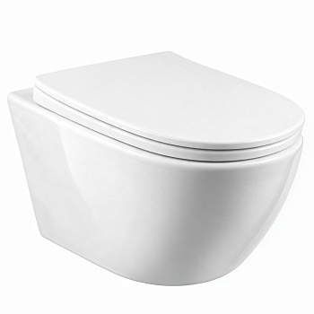 CS246UQ-TK-M Унитаз подвесн 490*370*360мм, торнадо 3.0 ультратих, фронталь, сид-е Flat 2 кнопк